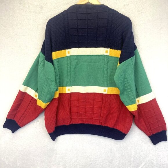 Vintage 90s Baggy Golf Sweater Mens Large Ireland Blarney Castle Designs Relaxed - Picture 2 of 13